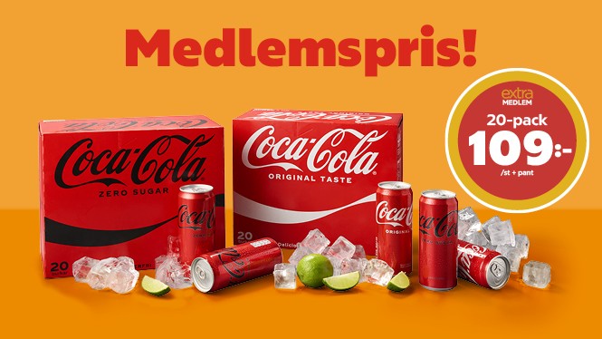 coca cola pack för 109 som medlem