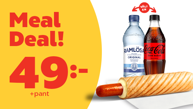 Meal deal french hot dog och dryck
