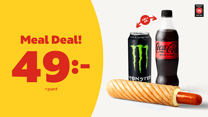 Meal deal 49 kr. 