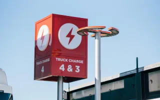 Picture of truck charging